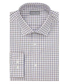 Мужская приталенная классическая рубашка стрейч с негладким покрытием для страйкбола Michael Kors, коричневый