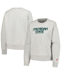 Женский пуловер свободного кроя Ash Michigan State Spartans League Collegiate Wear, серый