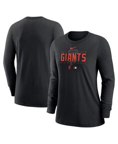 Черная женская футболка с длинным рукавом San Francisco Giants Authentic Collection Legend Performance Nike, черный