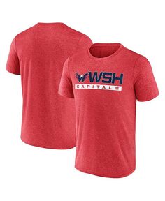 Мужская красная футболка с логотипом Heather Washington Capitals Playmaker Fanatics, красный