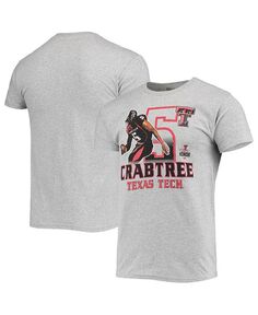 Мужская футболка Michael Crabtree Heathered Grey Texas Tech Red Raiders Ring of Honor Original Retro Brand, серый