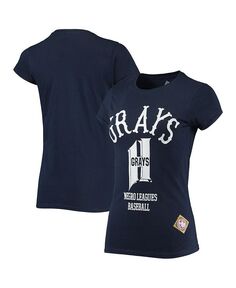 Женская темно-синяя футболка с логотипом Homestead Greys Negro League Stitches, синий
