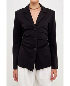 Женский пиджак со сборками Grey Lab, черный