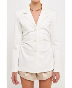 Женский пиджак со сборками Grey Lab, белый