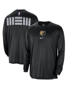 Мужская черная рваная футболка для стрельбы с длинными рукавами «Мемфис Гриззлис» City Edition 2023/24 Nike, черный