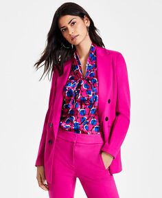 Женский компрессионный двубортный пиджак Bar III, розовый