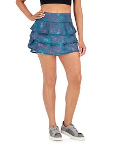 Женская многоярусная юбка с рюшами ID Ideology, цвет Aqua Carnival