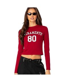 Женская футболка с длинным рукавом Sacramento Edikted, красный