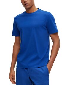 Мужская футболка с воротником-логотипом Hugo Boss, синий