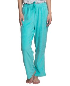 Женские 2 шт. Пижамные брюки из эластичного флиса для отдыха Hanes, зеленый