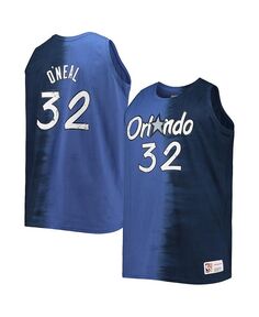 Мужская майка Shaquille O&apos;Neal Blue, Navy Orlando Magic Big and Tall Profile Tie-Dye Player Mitchell &amp; Ness, синий