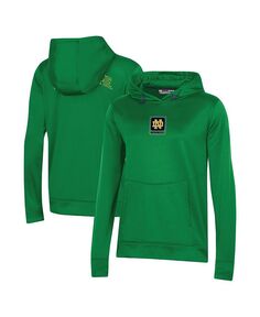 Женский зеленый пуловер с капюшоном Notre Dame Fighting Irish 2023 Sideline Performance Under Armour, зеленый