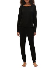 GapBody женские, 2 шт. Упакованный пижамный комплект для бега с длинными рукавами GAP, черный