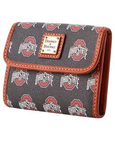 Женский кошелек для кредитных карт Ohio State Buckeyes с клапаном Dooney &amp; Bourke, серый