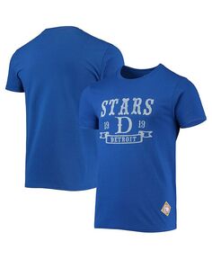 Мужская футболка с надписью Royal Detroit Stars Negro League Stitches, синий