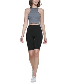 Женский укороченный топ Calvin Klein, цвет Black Heather