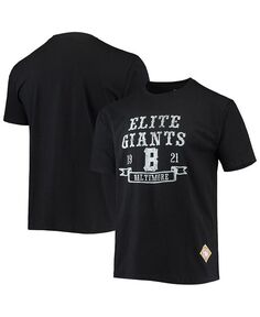 Мужская черная футболка с надписью Baltimore Elite Giants Negro League Stitches, черный