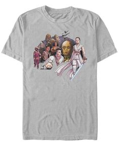 Мужская футболка с рисунком группы «Звездные войны: Скайуокер. Восхождение» Fifth Sun, серый