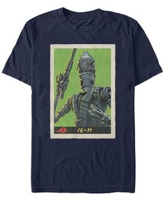 Мужская футболка с плакатом «Звездные войны» в стиле ретро IG-11 «Мандалорец» Fifth Sun, синий