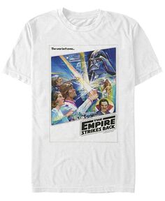 Мужская футболка с короткими рукавами и плакатом «Звездные войны: Империя наносит ответный удар» Fifth Sun, белый