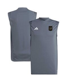 Мужская серая тренировочная майка без рукавов для тренировок LAFC 2023 adidas, серый