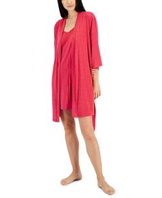 Женские 2 шт. Сверкающий халат и усилитель; Набор сорочек I.N.C. International Concepts, розовый