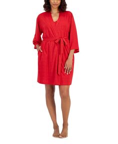 Женские 2 шт. Сверкающий халат и усилитель; Набор сорочек I.N.C. International Concepts, красный