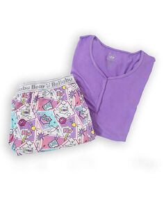 Женский комический фиолетовый комплект из 2 пижам Bellabu Bear, мультиколор