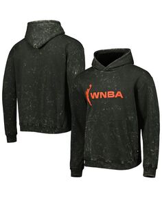 Мужской и женский черный пуловер с капюшоном WNBA Acid Tonal Logo Woman The Wild Collective, черный
