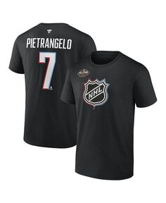 Мужская черная футболка с названием и номером Матча всех звезд НХЛ Алекса Пьетранджело Vegas Golden Knights 2022 Fanatics, черный