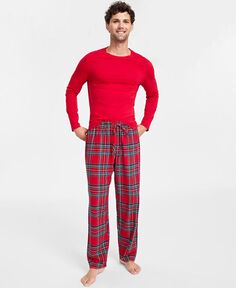 Мужской большой &amp; Пижамный комплект Tall Brinkley Mix It Family Pajamas, красный
