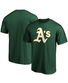 Мужская зеленая футболка с официальным логотипом Oakland Athletics Fanatics, зеленый