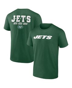 Мужская зеленая двусторонняя футболка New York Jets Big and Tall Profile, зеленый