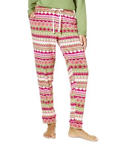 Женские пижамные брюки с принтом Hue, зеленый
