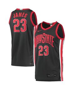 Мужская баскетбольная майка LeBron James Charcoal Ohio State Buckeyes Limited Nike, серый