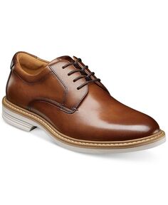 Мужские оксфорды из норфолкской кожи с простым носком Florsheim, коричневый