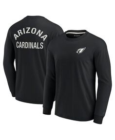 Черная мужская и женская супермягкая футболка Arizona Cardinals с длинным рукавом Fanatics Signature, черный