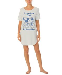Женская ночная рубашка с короткими рукавами и Микки Маусом Disney, серый