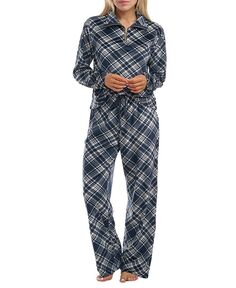 Женские 2 шт. Велюровый пижамный комплект с принтом Tommy Hilfiger, цвет Diagnaltmy