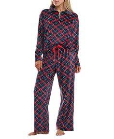 Женские 2 шт. Велюровый пижамный комплект с принтом Tommy Hilfiger, цвет Glyphdiagt