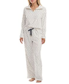 Женские 2 шт. Велюровый пижамный комплект с принтом Tommy Hilfiger, цвет Starryditz