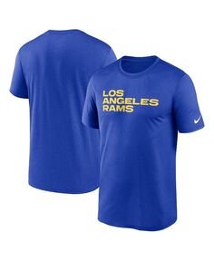 Мужская футболка Royal Los Angeles Rams Legend с надписью Performance Nike, синий