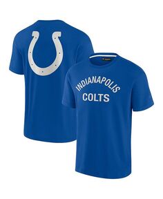 Мужская и женская супермягкая футболка Royal Indianapolis Colts с короткими рукавами Fanatics Signature, синий