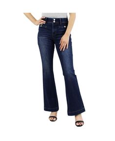 Женские темные джинсы с вырезом на животе и передним карманом Indigo Poppy, синий