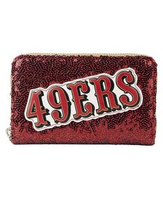 Женский кошелек San Francisco 49ers на молнии с пайетками Loungefly, красный