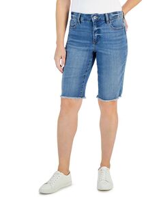 Женские джинсовые шорты-бермуды со средней посадкой и необработанными краями Style &amp; Co, цвет Overland
