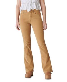 Женские вельветовые брюки-клеш Stevie с высокой посадкой Lucky Brand, коричневый