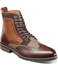 Мужские ботинки на шнуровке Oswyn Wingtip Stacy Adams, коричневый
