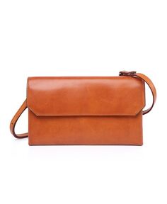 Женская сумка через плечо Garden Brick из натуральной кожи OLD TREND, коричневый