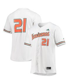 Мужская белая бейсбольная майка Miami Hurricanes Replica adidas, цвет White